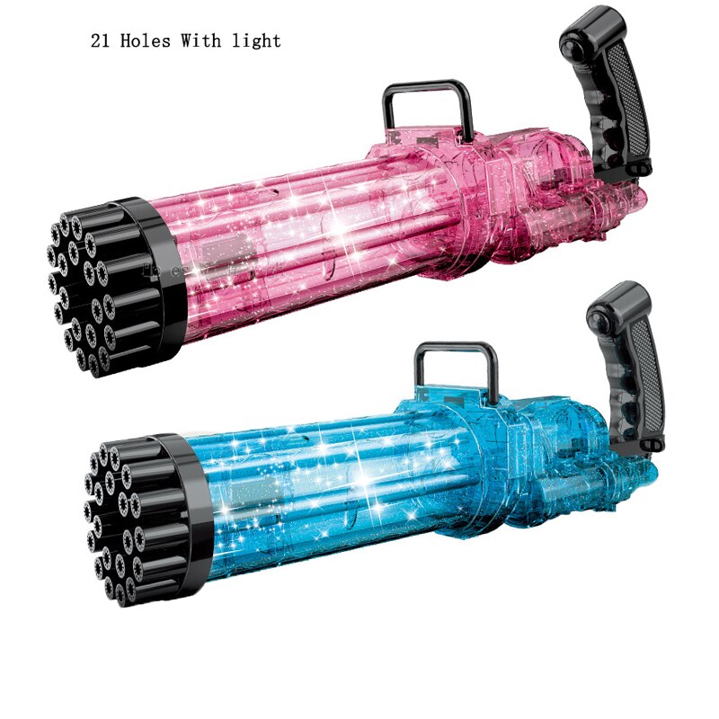 15/21 Holes Large Kids Gatling Bubble Gun Toys