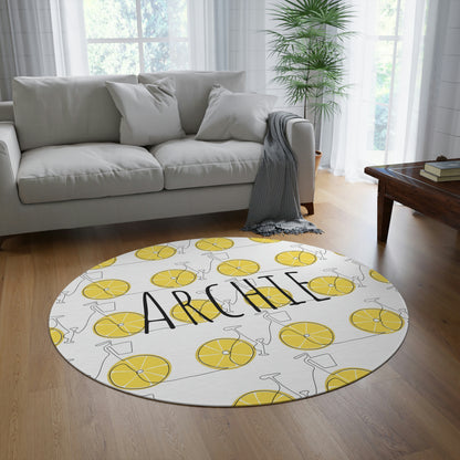 Custom Name Kids room -Round Rug